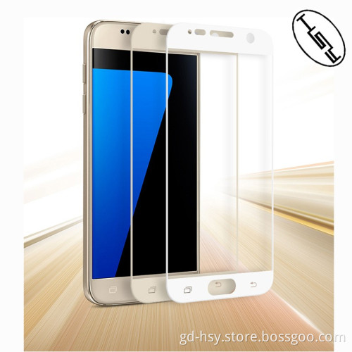 HUYSHE 3d full cover tempered glass screen protector for samsung galaxy s7, for samsung galaxy s7 screen guard accept paypal